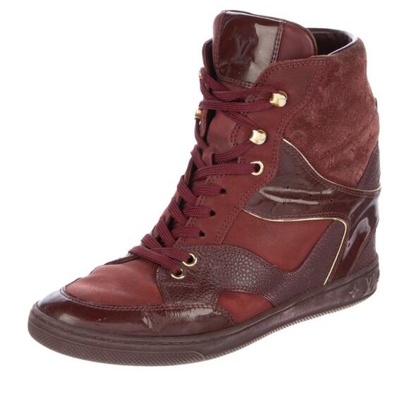 Louis Vuitton Rust Brown Leather Suede Bootie Sneaker w/Box Size IT 36 - Picture 1 of 8